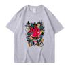2024 Novo Comércio Exterior Manga Curta Verão Novo Marca Original Europeia e Americana Hip-hop Solto Prajna Wrap Estampada Camiseta
