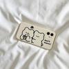 Linha Horizontal de Ursos Fofos Desenhados à Mão Adequado para Capinha de Celular iPhone 17 Pro Max, Apple 11 Criativa Cobertura Total Xr Capa Flexível