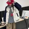 Ropa de Otoño para Niñas Chaqueta Gruesa con Felpa 2026 Nueva Elegante Chaqueta para Niños Niños Grandes Ropa de Invierno Chaqueta de Béisbol Moderna