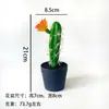 Flores Artificiais Plantas Tropicais Cacto em Vaso Gaze Preta Fabricante Internacional de Plantas Artificiais Fornecimento Direto Transfronteiriço Dropshipping de Peça Única