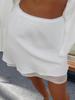 2025 Nueva Moda Femenina Transfronteriza Mini Falda Color Sólido Cintura Baja Elegante Elegante Falda Corta Media Falda
