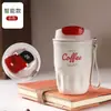 Popular Taza de Acero Inoxidable 316 Estilo Ins con Pantalla de Temperatura, Doble Pared Aislada con Correa, Taza de Viaje Portátil y Elegante