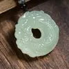 Colgante de Dragón de Jade Afgano, Colgante de Transformación de Arowana a Dragón, Collar de Material de Qinghai, Joyería de Jade, Talla de Jade