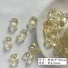 Material de accesorios para pulseras y collares de joyería para el cabello hecha a mano con cuentas de agujero horizontal de oso tridimensional transparente de color acrílico