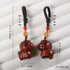 Cadena para Teléfono Móvil con Borla Colgante Caballo del Zodiaco de Madera de Durazno Sándalo Verde Llavero para Hacerse Rico Rápido Encanto de Bolsa de Buena Suerte Año del Caballo
