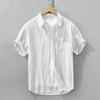 8871 Camisa de Algodón de Manga Corta para Hombre de Verano Moderna Casual Guapo Combinable Ajustada a Rayas Outlet de Fábrica
