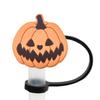 Sombrero de Paja Temática de Halloween de Venta Caliente Transfronterizo DIY Creativo Dibujos Animados Decorativo de Paja Tapón de Paja a Prueba de Polvo y Anti-Derrames