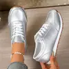Comercio exterior transfronterizo talla grande otoño 2026 nuevo zapatos de tela de color liso, zapatos casuales deportivos para mujer, boca baja, suela plana, punta redonda, estilo europeo y americano