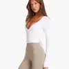 Nueva Blusa de Yoga Transfronteriza de Amazon de Manga Larga sin Acolchado Versátil Top Deportivo de Fitness Sexy para Mujer 2026