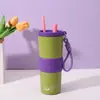 Nova Caneca Térmica de Aço Inoxidável 316 de Verão Grande Capacidade Alta Aparência Armazenamento Frio Copo Ice Buster Portátil ao Ar Livre Copo com Canudo