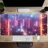 Alfombrilla de Ratón Grande para Videojuegos de Ciencia Ficción Ciudad Futura, Gruesa de Alta Gama y Resistente a Manchas para Mesa de Teclado de Computadora