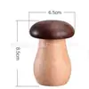 Porta-Palitos Criativo Retrô de Madeira Cogumelo Suporte de Mesa para Casa Ornamento de Armazenamento de Palitos Retrô Caixa de Palitos para Restaurante Sala de Estar