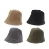 Fábrica de Origen Venta al por Mayor Sombrero de Cubo de Gamuza Otoño e Invierno Nuevo Moda Sombrero de Cubeta Versátil Impermeable Cálido Sombrero de Pescador