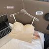 Estilo Francés Plisado Espalda Hermosa Seda de Hielo Tirante Pequeño Chaleco de Látex Envoltura de Pecho para Mujer Uso Interior Uso Exterior Verano Ajustado Deportivo Espalda Hermosa