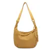 Bolsa Popular para Mujer Transfronteriza, Moderna y Versátil, Bolso de Hombro Ligero de Nailon para Mujer, Bolso Sencillo de Color Sólido Tipo Bollo para el Uso Diario