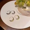 Pendientes Metálicos Europeos y Americanos Simples Exagerados de Círculo Grande para Mujer Moda Elegantes Pendientes en Forma de C Pendientes Joyería para Orejas de Celebridad de Internet
