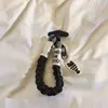 Colgante de Gato Negro Lindo Correa para Funda de Teléfono Móvil Correa Corta para Muñeca Cadena para Colgar Taza de Agua Fuerte y Duradera Universal para Teléfono Móvil
