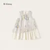 Vestido de Verano Delgado y Elegante con Tulipán A para Niñas Vestido Infantil sin Mangas con Parches
