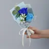 Día de San Valentín Día de la Madre Mini Ramo Flor de Jabón Rosa Flor Eterna Caja de Regalo de Aromaterapia Set de Regalo DIY