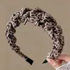 Diadema Retro con Estampado de Leopardo y Dientes Plegados para Mujer, Nuevo Estilo Otoño/Invierno, Diadema Antideslizante, Elegante para Salir, Sujetar el Cabello, Arreglar los Pelos Sueltos
