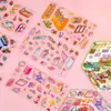 Pegatinas de paisajismo lindas y creativas material para diario de chicas pegatinas diy cabaña 3d escena miniatura