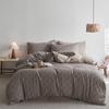 Nuevo Conjunto de Cuatro Piezas Jacquard Teñido Doble de Algodón Primavera y Verano Funda de Edredón Floral Vintage Ropa de Cama para Dormir sin Ropa