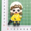Dez Acessórios de Resina de Desenho Animado Oversized para Meninas de Olhos Grandes, Acessórios DIY Feitos à Mão, Ímãs de Geladeira, Presilhas de Cabelo, Materiais para Bijuterias