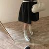 Falda Miu de estilo coreano para mujer, falda sencilla con costuras de encaje, holgada y ajustada, de corte A, para primavera y verano de 2025
