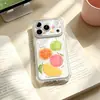 Funda de Teléfono Transparente con Temática de Frutas Frescas para Vivo, Xiaomi, iPhone 16/17 Pro, 17Pm, Funda de Airbag de Nicho Oppo para Mujeres