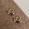 Maillard Estilo Chino Nuevo Pendientes de Borla con Cuentas de Ojo de Tigre Perla Pendientes de Otoño e Invierno Lujo Ligero Retro Gama Alta para Mujer