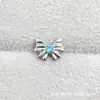 Pendientes de Aro de Aleación de Titanio Astmf-136 con un Solo Diamante G23 Titanio Nuevos Pendientes de Aro para Labio Pendientes Joyería Cabeza