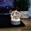 Bola de cristal luminosa color hielo agrietado bola agrietada color horneado bola de roca fuente de agua corriendo agua bonsái adornos artesanales al por mayor