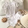 Ropa de Casa para Niños Primavera y Verano Nuevo Pequeña Impresión Modal Clase A Tejido Desnudo Coreano Traje de Pijama para Niñas