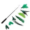 Kit de Vara Retrátil Engraçada para Gatos de Três Seções Cabeça de Reposição Brinquedo para Gatos 7 Gatos Interativo Auto-Hi Mordida Brinquedo Produto Novo