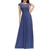 CH23SS17# Estación independiente transfronteriza de Amazon para Europa y América Vestido de noche noble con costuras de encaje y falda grande