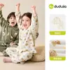 Conjunto de ropa de casa para niños Dudu, pijama infantil de otoño, conjunto térmico de dos piezas para niñas, ropa de otoño e invierno para bebés y niños pequeños