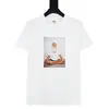 Camiseta de Manga Corta de Algodón Estilo Pareja Moda Callejera Americana Marca Graffiti Divertido Letras Clásicas Estampadas Versión Alta Transfronteriza