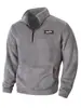 Comercio Exterior Transfronterizo Invierno Nuevo Modelo Amazon Sudadera de Forro Polar Coral Color Sólido Cuello Alto con Media Cremallera Cálida para Exteriores Cuello Alto Cortavientos