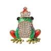 Moda europeia e americana comércio exterior broche de sapo versátil com strass completo broche de animal de desenho animado da fábrica de origem, item popular em estoque na Temu