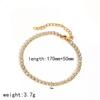 Pulseira de Aço Inoxidável com Zircônia Cravejada de Diamante Transfronteiriça Pulseira de Diamante para Moda Feminina Versátil Toque de Luxo Pulseira Banhada a Ouro 18k