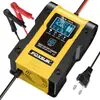 Batería de Litio de 12.6V Cargador para Baterías de Plomo-ácido de 12V/24V y Baterías de Litio-hierro-fosfato Cargador de Baterías para Coche y Motocicleta