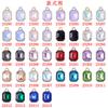Colgante de color minimalista de nicho rectangular octogonal incrustado de diamantes accesorios para el cabello hechos a mano con cordón para el cabello pulsera aleación accesorios DIY