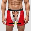 AliExpress Amazon Transfronterizo Regalo de Navidad Año Nuevo Ropa Interior para Hombre Seda de Leche Cintura Media Alta Elasticidad Alta Transpirables Pantalones Cortos