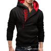 Lote de comércio exterior AliExpress Amazon desejo .. Camisola com capuz de cor contrastante com zíper lateral LOGO pullover