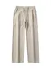 Ropa de Hombre Fengshe / Pantalones Casuales de Lino-Tencel 2026 Verano Delgados de Sensación Hielo Transpirables Lisos Pantalones Rectos para Hombre
