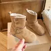 Botas de Invierno para Niñas Estilo Coreano con Forro de Felpa, Longitud Media hasta la Pantorrilla, Novedades Invierno 2026, Botas para Niñas, Tesoro Infantil, Suela Suave, Botas de Algodón de Doble Uso