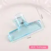 Clip acrílico transparente para estudiantes, clip de gelatina lindo para organizar exámenes, clip de cola larga para documentos y notas