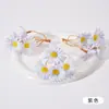 Flores Artificiales Transfronterizas Flores de Margarita Pequeña de 5 Ramas Accesorios de Decoración para Bricolaje del Hogar Cabezas de Flores de Crisantemo Pequeñas de 5 Cabezas Adornos para Bodas