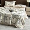Conjunto de Quatro Peças de Edredom Leve de Luxo Elegante de Verão e Lençol com Elástico 100% Lyocell Tencel Edredom de Verão Individual para Ar Condicionado Lavável à Máquina