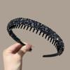 Faixa de Cabelo com Dentes Antiderrapante Novo Estilo Lavagem Facial Versátil Tendência Acessório de Cabelo para Adultos Prendedor de Cabelo Elástico de Cabelo para Mulheres